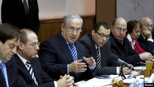 Israel -- Prime Minister Netanyahu attends cabinet meeting in Jerusalem, 24Feb2010