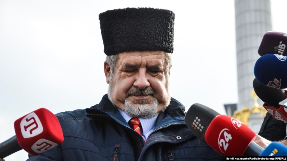 Refat Chubarov, the chairman of the Crimean Tatars' Mejlis assembly, which was banned by Russia this year.