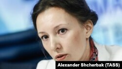 Russia's new children's rights commissioner Anna Kuznetsova (file photo)