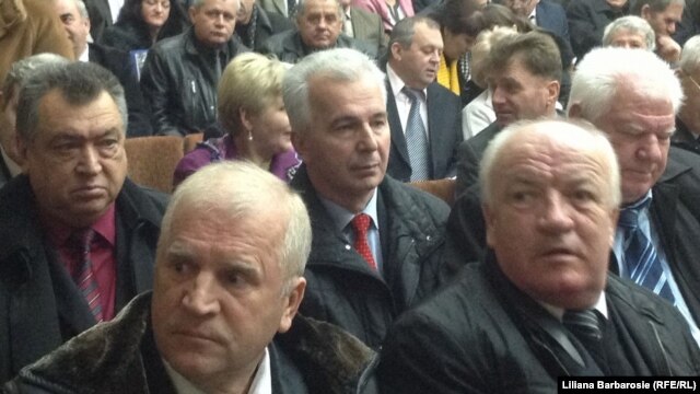 Ion Muruianu (mijloc) la o adunare a judecătorilor.