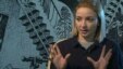 A video grab of Domnica Cemortan being interviewed by Moldovan television