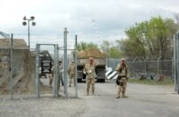 U.S. airmen on guard at the Manas Air Base outside of Bishkek (file photo) (ITAR-TASS)