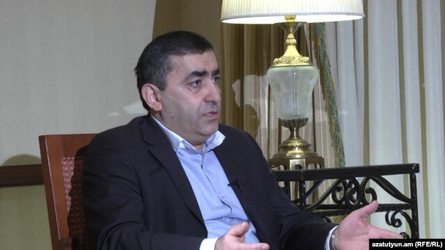 Armenia -- Dashnaktsutyun leader Armen Rustamian is interviewed by RFE/RL's Armenian service in Yerevan, 6Feb2013.