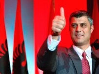Hashim Thaci on Sunday after winning Kosovo's general election (epa)