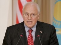 Vice President Dick Cheney in Astana, Kazakhstan, on May 5 (epa)