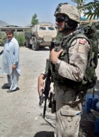 A Canadian soldier pictured on patrol in the city of Kandahar (file photo) (epa)