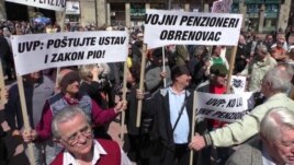 Sa protesta penzionera u Beogradu, april 2015.