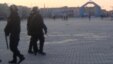 Бойцы специального отряда быстрого реагирования стоят на центральной площади. Жанаозен, 18 декабря 2011 года. Фото предоставлено Еленой Костюченко, корреспондентом российской "Новой газеты".