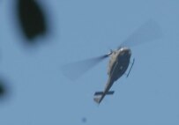 A Georgian helicopter conducting a mission in the gorge on July 26 (InterPressNews)