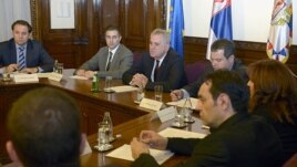 Pamje nga takimi me të ashtuquajturit kryetarë të katër komunave paralele të veriut