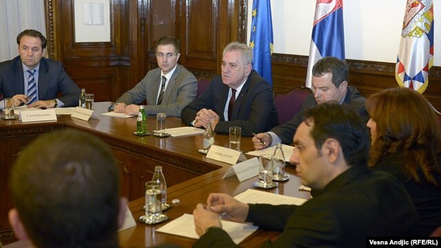 Pamje nga takimi me të ashtuquajturit kryetarë të katër komunave paralele të veriut