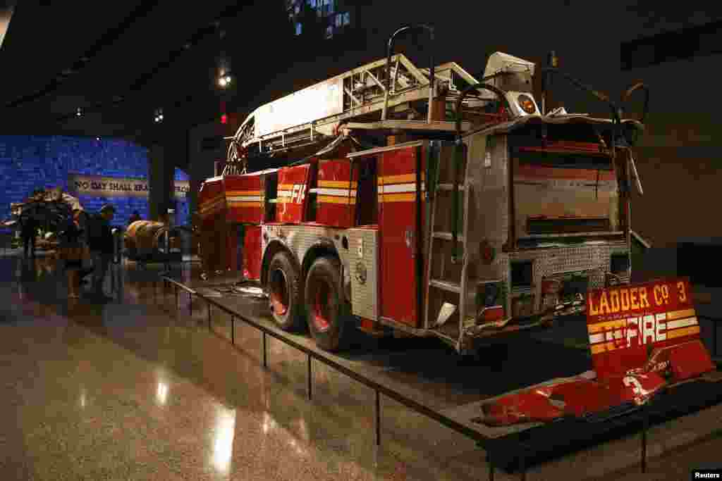 A fire truck of the New York Fire Department that was used in the rescue effort