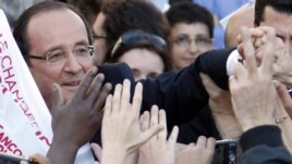 Hollande na predizbornom skupu