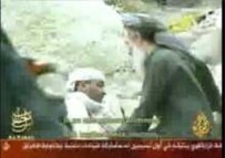 Screen grab of the video broadcast on Al-Jazeera on September 7 (RFE/RL)