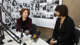 Lilia Carasciuc şi Aneta Grosu, în studioul Europei Libere