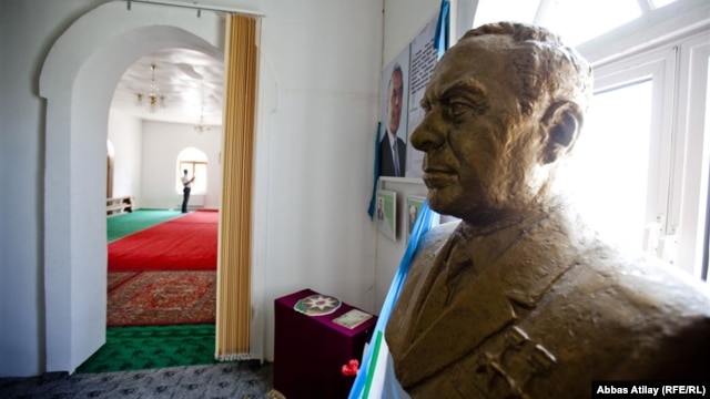 Busts and portraits of former leader Heydar Aliyev can be found across Azerbaijan.