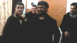 Armenia - Armenian-American businessman Nareg Hartounian is greeted by friends after being released from jail, 13Dec2011.
