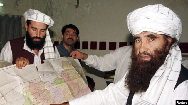 Jalaluddin Haqqani (right), whose militant network is aliied to the Taliban, may now be a target for U.S. raids.