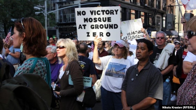Protesters demonstrated in 2010 against what was being dubbed a "mosque" at Park51, just two blocks from the former World Trade Center site that was leveled by Al-Qaeda operatives on September 11, 2001.