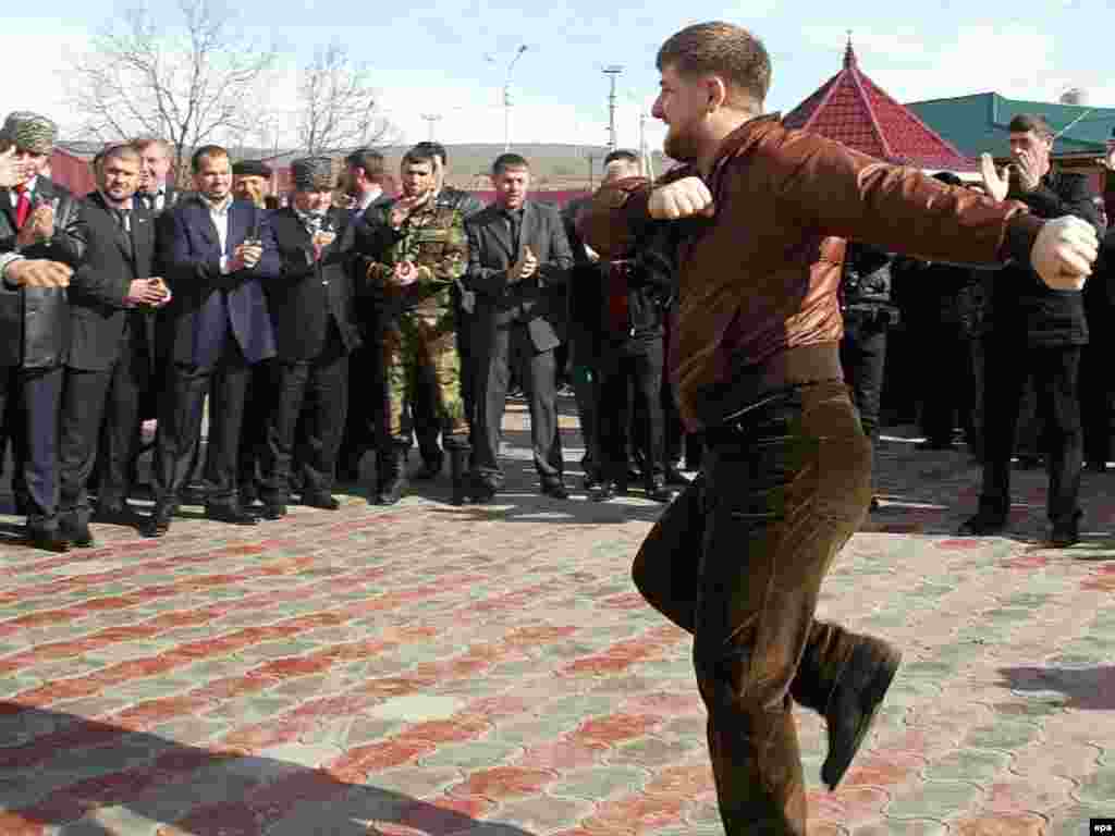 Kadyrov could also be found dancing outside polling stations in Grozny during Russia's presidential election in March 2008.