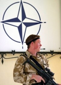A British soldier outside NATO's ISAF headquarters in Kabul (file photo) (epa)