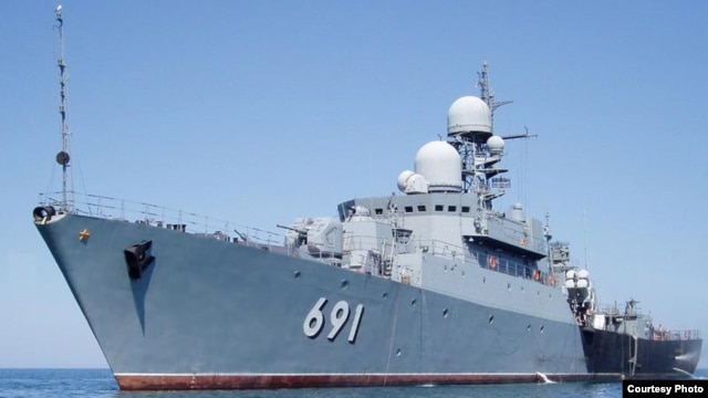 There have been unconfirmed reports that Russian warships carrying special forces have arrived in Syria (file photo). 