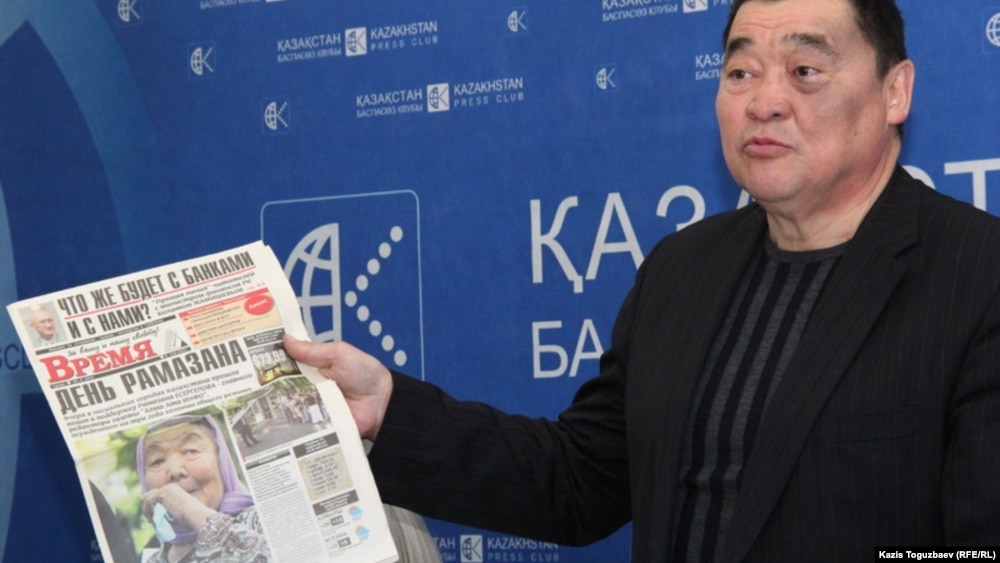Рамазан Есергепов, руководитель прессозащитной организации "Журналисты в беде". Алматы, 14 апреля 2014 года. 