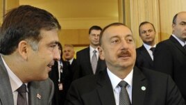 Keçmiş Gürcüstan prezidenti M. Saakshvili və Azərbaycan prezidenti İlham Əliyev