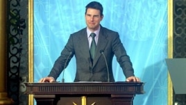 Actor Tom Cruise at the opening in 2004 of Spanish headquarters of the Church of Scientology in Madrid