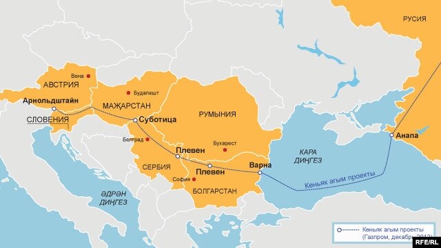 Harta që ka bërë Rusia për Rrjedhën e Jugut