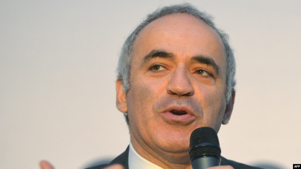 Garry Kasparov fled to the United States after he was detained by Russian police at a 2012 rally in support of the punk art collective Pussy Riot, three of whose female members were on trial for an anti-Kremlin disturbance at the time.
