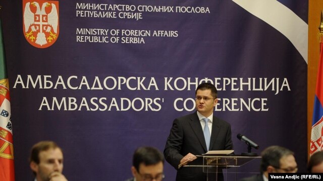 Vuk Jeremić na Ambasadorskoj konferenciji u Beogradu, 16. januar 2012.