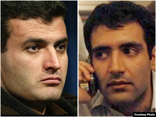 Abdollah Momeni (left) and Majid Tavakoli are both reportedly on hunger strike in Tehran's Evin prison.