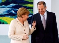 German Chancellor Angela Merkel with Russian Foreign Minister Sergei Lavrov (file photo) (epa)