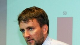 U.S. -- Dr. Hans Gutbrod, Regional Director of the Caucasus Research Resource Center, during a briefing on public opinion in Georgia at RFE/RL Washington, 11Jun2009