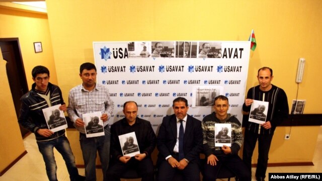 Participants from "Yeni Musavat" who particpated in the April 20 protest