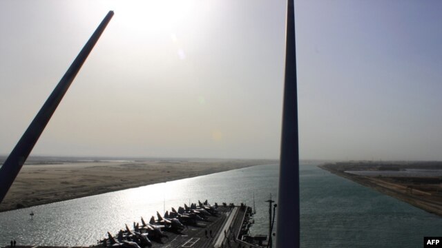 This is the first time in over 30 years Iranian ships have travelled through the Suez Canal