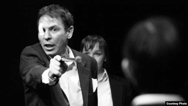 Scene from "Being Harold Pinter," performed by the Belarus Free Theater at La Mama Theater in New York City at its opening on January 5