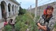 Ethnic Uzbek refugees in the village of Sura-Tash on the Kyrgyz-Uzbek border