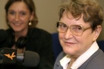Svetlana Gannushkina at RFE/RL's broadcast center in Prague (RFE/RL)
