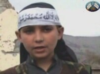 A still from the video showing the boy shortly before the execution (epa)