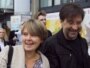 Russia -- Yuri Shevchuk (R) and Yegeniya Chirikova (L) go to Pushkinskaya square in Moscow on meeting to protect Khimki forest , 22Aug2010