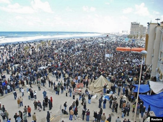 تظاهرکنندگان لیبی در شهر بنغازی