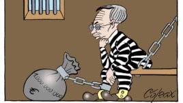 Karikatura Predraga Koraksića Coraxa nakon što je Miškoviću 12. decembra određen pritvor