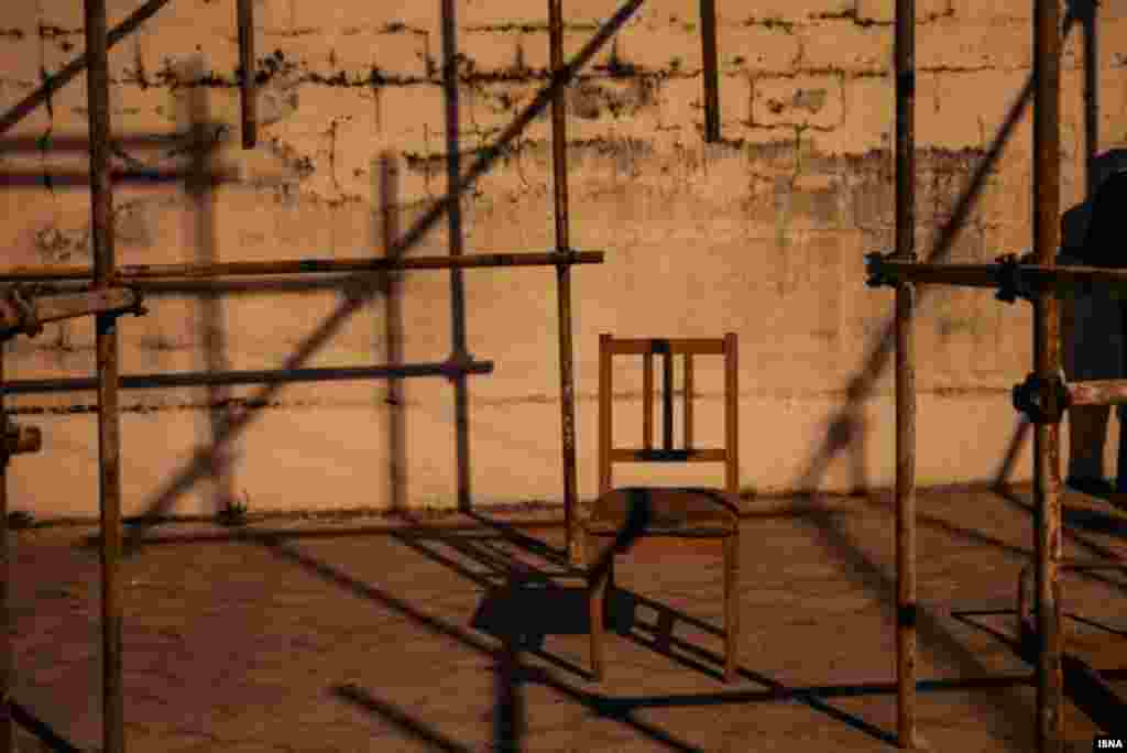 The family of the murder victim was expected to participate in the hanging by pushing a chair out from under the prisoner. The custom is endorsed by a part of Sharia law known as "qisas," or retribution.