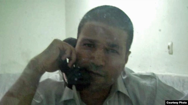 Iranian journalist Ehsan Mehrabi in a photo he provided from Evin prison