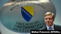 EU Commissioner for Enlargement Stefan Fuele in Sarajevo on February 18