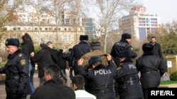 Demonstrations are only allowed in certain remote areas in Baku.