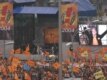 Victor Yushchenko greets a crowd during the 2004 Orange Revolution in Ukraine, covered by our Ukrainian Service.