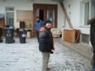 Қазақ босқыны Самат Нұрғалиевтің 11 жасар  ұлы Елеуғали жатақхана ауласында. Брно, 1 ақпан, 2009 жыл.
